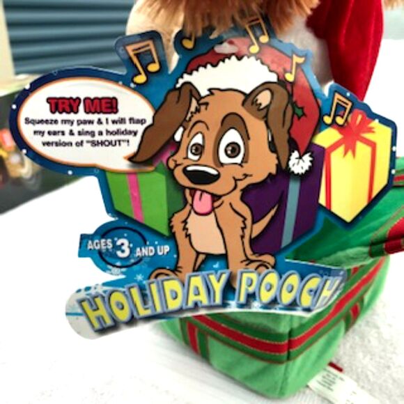 Holiday Pooch - Squeeze The Paw and ............ The Ears Flap and it Sings - Picture 3 of 4